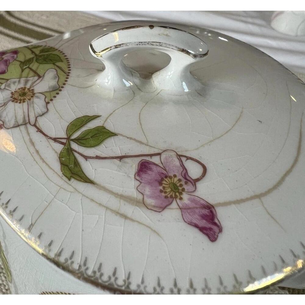 VTG Edwin M. Knowles Semi-vitreous China Chocolate Pot With Lid Made‎ In USA - Picture 3 of 15